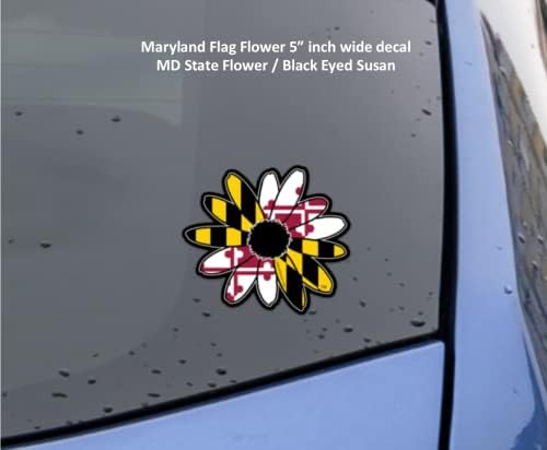 Naljepnica prozora automobila na naljepnici za cvijeće u Maryland State cvjeća