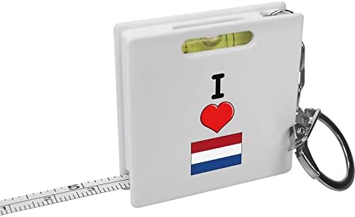 Mjerač vrpce za ključeve Volim Nizozemsku / alat za mjerenje razine duha