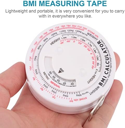 Teleskopska mjerna traka od 2 komada BMI fleksibilna mjerna traka za tijelo ravnalo za mjerenje struka traka za mjerenje