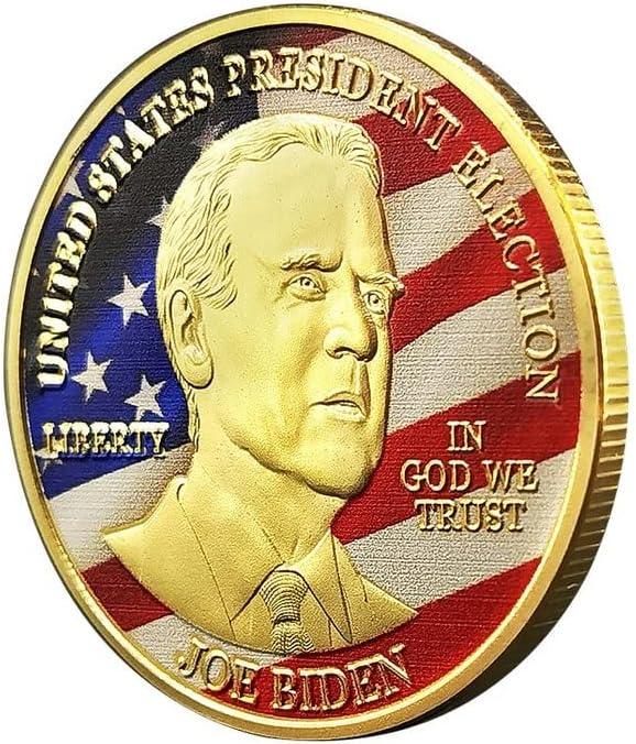 2020. 46. američki predsjednički predsjednik Biden Gold Color Commemorative Coin Challenge Coin Coin Coins Kolekcionarstvo