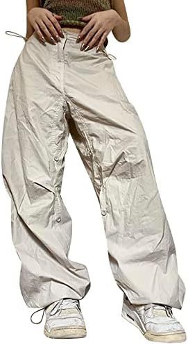 Keusn goth hlače za žene plus veličine y2k nisko uspon padobrane hlače žene labave jogger carine hlače ulična odjeća ulice