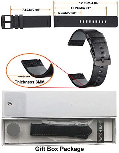 Adeals 22 mm sastav sastav kompatibilan sa Samsung Galaxy Watch 3 45 mm bend / galaxy sat 46 mm trake / Samsung Gear S3 Frontier