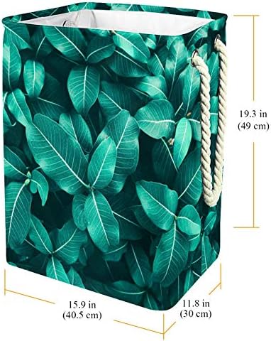 Heterogeni listovi teksturna pozadina plavi ton 300 inča Oksford PVC vodootporna košara za odjeću velika košara za rublje