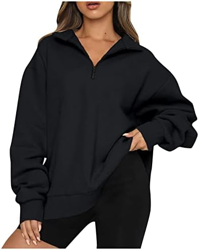 Nokmopo dugi kardigan džemperi za žene ženske casual modne dugih boja patentna dukserica vrh