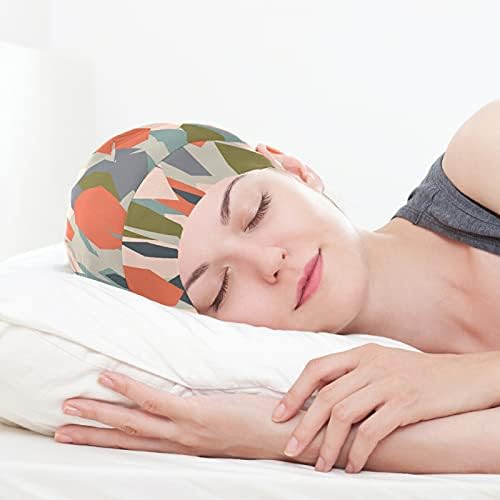Lubanja kapica za spavanje radna kape šešir granice za žene cvjetne lišće cvjetovi narančasto siva sažetak kapice za spavanje