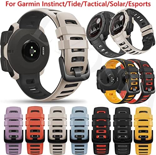 Murve silikonski satovi trake za Garmin Instinct Smart Watch 22 mm zamjenski pojas narukvica narukvica/eSports/Tide/Solarni