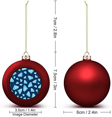 Plavi dijamanti božićne kuglice ukras probijen za čari božićnih drveća viseći ukras
