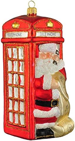 Telefonska kabina Santa poljska stakla ukras božićnog drvca London England Travel