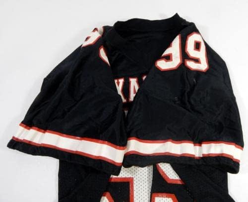 1990 -ih Texas Tech Tech Red Raiders 99 Igra Korištena ploča s crnim Jerseyjem Uklonjeno 50 32 - Igra na fakultetu korištena