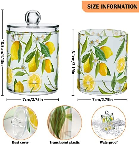 Limunovo voće Pamučni držač za brisač kupaonice Staklenke s poklopcima s poklopcima SET pamučni kuglični jastučić okrugli