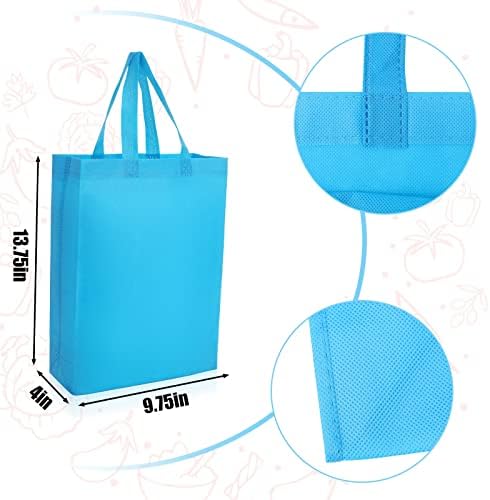80 PCS poklon vrećica za višekratnu upotrebu netkanih torbica Multi -boja namirnica Velike vrećice za višekratnu upotrebu