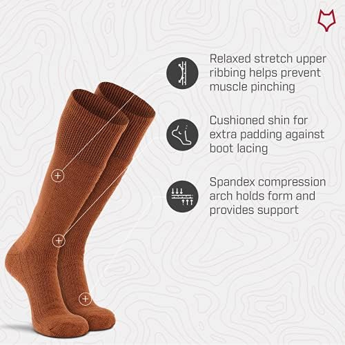 Čarape za čizme do sredine teleta za odrasle u hladnom vremenu, teške termo čarape s vrhunskom sposobnošću upijanja vlage