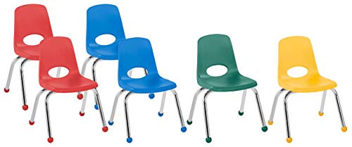 Tvornički izravni partneri 10361 -As 12 školska stolica, slaganje studentskih stolica s kromiranim čeličnim nogama i kugličnim