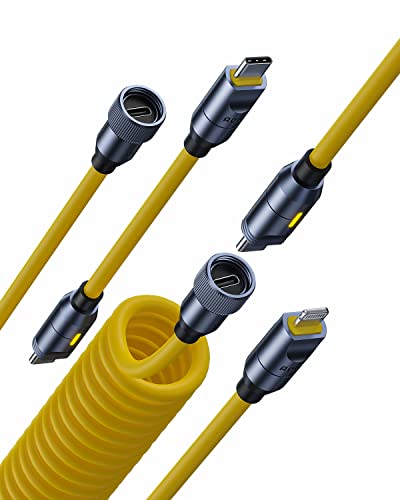 Komplet kablova AOHI Lightning i USB-C, USB kabel C-USB C kapacitetom od 240 W 8 u 1 i certificirani MFi komplet kablova