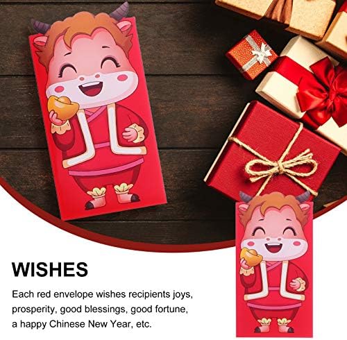 12pcs božićne crvene omotnice 2021 omotnice 2021 Crveni Džepovi za sretan novac čestitke omotnice poklon vrećice za proljetni