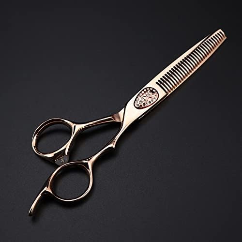 Škare za rezanje kose, 6inch Professional Japan 440C čelični gornji ružini zlatni škare za kosu za kosu rezanje brijača frizura