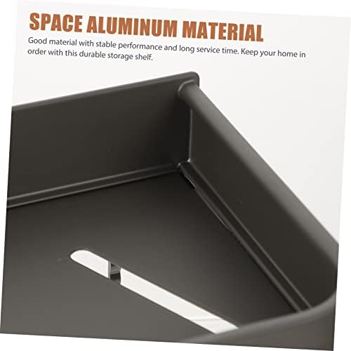 Cabilock 1 Set Multifunkcionalna polica za kupaonicu sivi prostor za skladištenje Aluminij