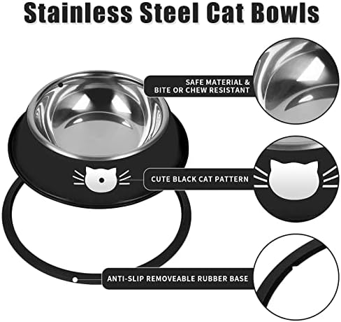 Zdjele za mačke 9kom 3kom neklizajuće male zdjele za hranu za mačke od nehrđajućeg čelika nelomljiva zadebljana hranilica