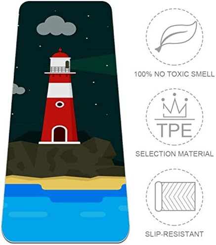 Svjetionik Zibze Sea Cove Premium debela ekološka gumena prostirka za jogu za zdravlje i fitness Protuklizna prostirka za