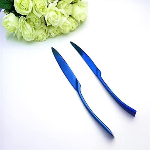+ Lakonska plava žlica za juhu zapadni Pribor za jelo nož za odrezak vilica za salatu zrcalno polirano posuđe kućanski alati