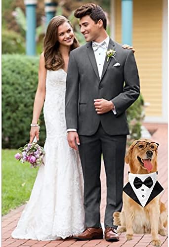 Formalni pas tuxedo bandana pse vjenčanja bandana ovratnik pseći matice podesivi pseći o ovratnik bandana za mali srednji