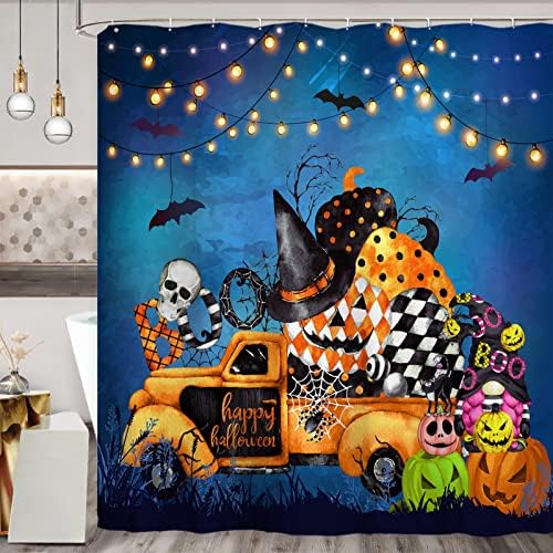 Baccessor Halloween Gnomes kamion za tuširanje za tuširanje za kupaonicu Trik bundeve ili poslastica sablasni duhovi duhovi