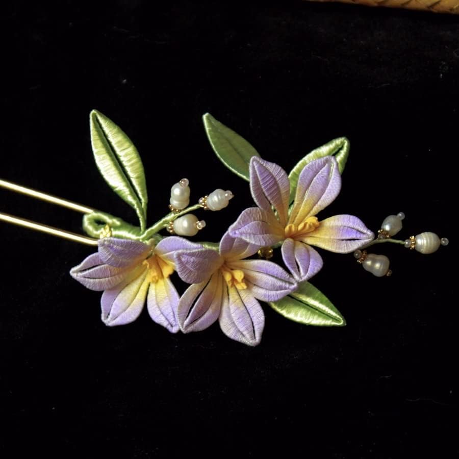 Cvjetni omotani leptir orhideja za kosu Slatka mala svježa kosa