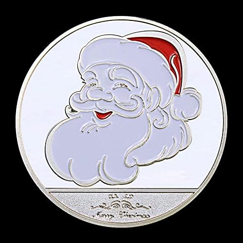 Sretan Božić kolekcionarski poklon SUENIR COIN Djed Mraz Claus Uzorak Art Reindeer Komemorativni novčić