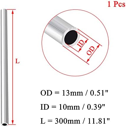 Aluminijska okrugla cijev 6063 vanjski promjer 13mm unutarnji promjer 10mm Duljina 300mm bešavna aluminijska ravna cijev