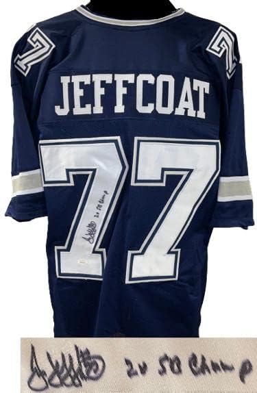 Jim Jeffcoat potpisao mornarsku prilagođenu nogometnu dres u stilu pro -stila 77 2x SB Champ XL- JSA svjedočanstvo - Autografirani