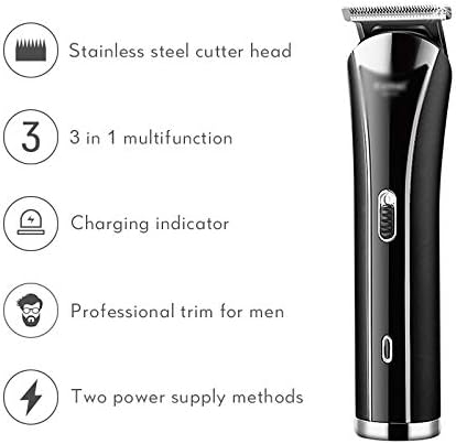 Električni stroj za šišanje kose za muškarce za muškarce višenamjenski alat za šišanje kose 3 u 1 trimer za bradu brijač