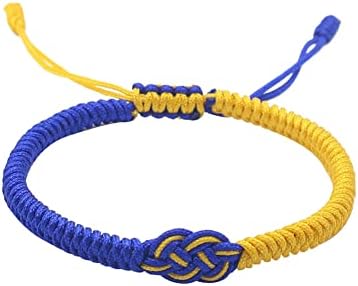 _ Ukrajina narukvice od žice, plava i žuta narukvica od pletenog užeta Ukrajina narukvice prijateljstva ručno izrađene narukvice