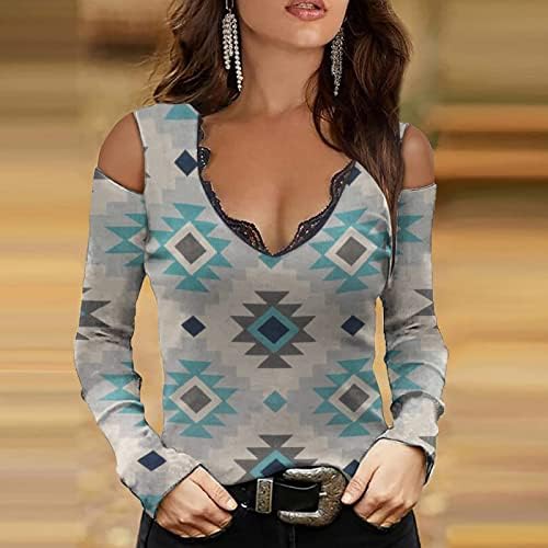 Ženske majice grafičke bluze vrhovi kauzalni labavi pad dugih rukava meki udoban majica pulovers pulover ulične odjeće