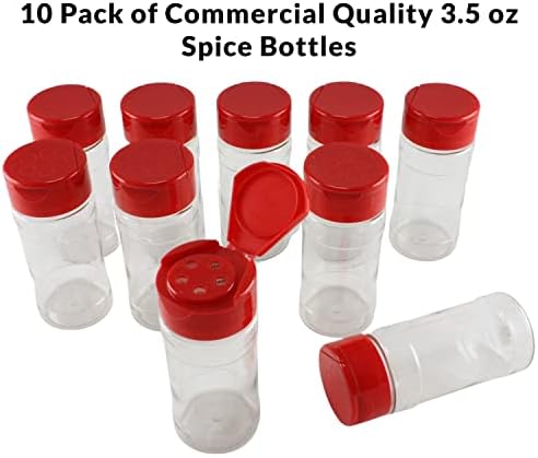  Skyway Supreme 12 OZ Clear Plastic Spice Bottles