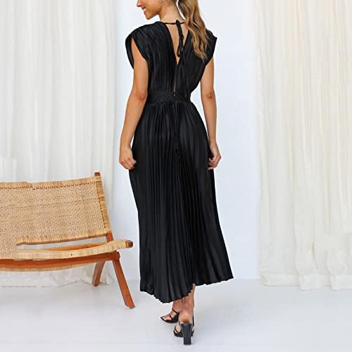Slojevita haljina Mala crna haljina haljina s kratkim hlačama ispod halter duge haljine mini haljine za žene seksi s