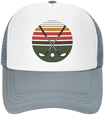 Ynhxyft Vintage Golf Clubs Hat Mesh Cap za muškarce žene, podesivi kapu