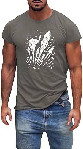 ZDDO muški vojnici kratki rukavi vrhovi za muške, smiješne grafičke majice za print ljetne atletske vježbe mišićne majice
