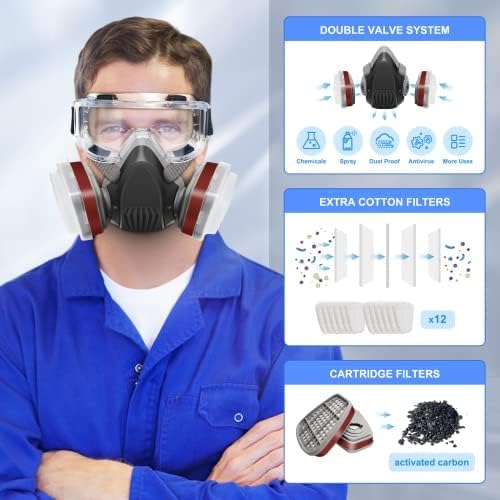 Zaštitna maska za slikanje, maska za disanje, zaštitna maska za prašinu za lice, maska za prašinu za lice, plinska maska