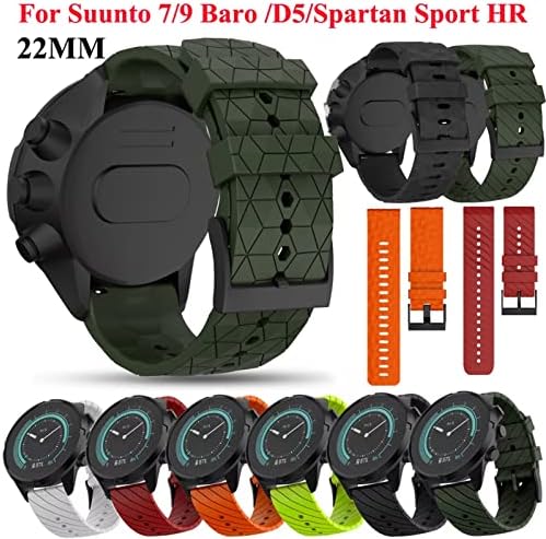 FACDEM 24 mm Zamjenski silikonski trake za pametne satove za Suunto D5/7/9/Baro Spartan Sport Wrest HR Baro Smartwatch Watchbands