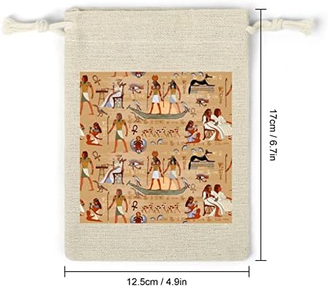 Egipatski hijeroglifi i kravate faraona vrećice za pohranu slatkiša poklon vrećice za višekratnu upotrebu Sklopivo i kompaktno