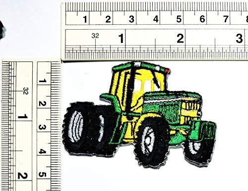 UMAMA PATCH SET od 3 poljoprivrednog traktora Slatko zeleni crtani aparat zakrpa zakrpa Izmetno željezo ili šivanje na zanatskoj