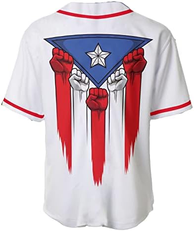Leprinti Personalizirana košulja za bejzbol Portoriko Prilagođena Portorikanski bejzbol dres Portorikanski bejzbol za muškarce