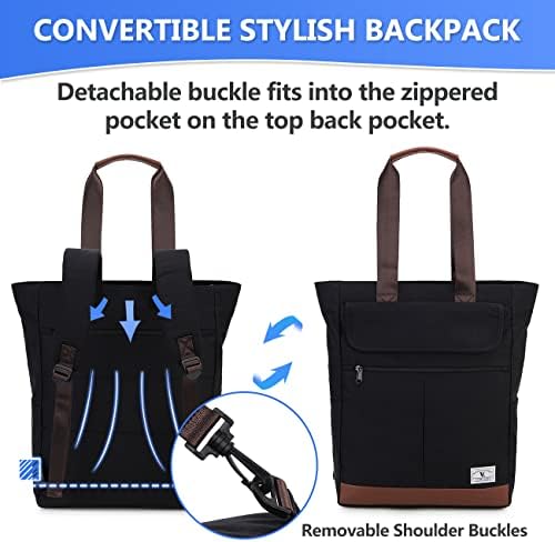 VX VONXURY Ruksak za žene, 15,6 -inčni prijenosni torba, otporna na vodu, kabriolet za ruksak za radno putovanje