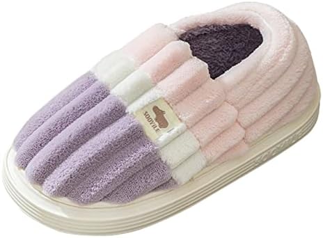 Papuče za žene drže topli pliš otvoreni krzneni dom ravni parovi klizanje na zimi otvoreni nožni prst zatvoreni jahukasti