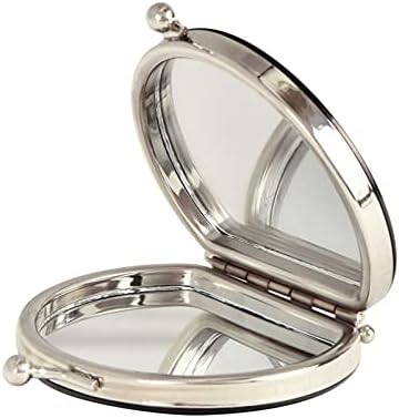 Smiješna mačka Kupa se u kadi iza zavjese za tuširanje kompaktno ogledalo za šminkanje s kopčom, Sklopivo mini Džepno prijenosno