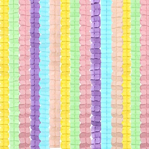 Pastel Rainbow Party-Decorations Streamers Garland-12pcs Streamer Streaher Streamer s djetelinom od 4 liste