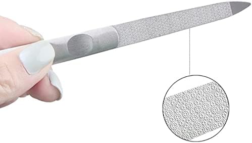 Izdržljiva dvostrana turpija za nokte od nehrđajućeg čelika tampon manikura s mrežom alat, stručno izrađen