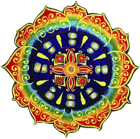 Imzauberwald Rainbow Mirror Mandala ~ 7 inčni ručno izrađeni vez goa flaster