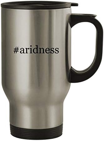 Knick Knack Pokloni Aridness - Putnička šalica od nehrđajućeg čelika od 14oz, srebro