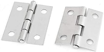 X-DREE 2 PCS 1,4 Duljina metalna cijev cijevi Silver Tone za vrata ladice (2 pieza 1.4 '' Longitud de metal bisagra de Tope